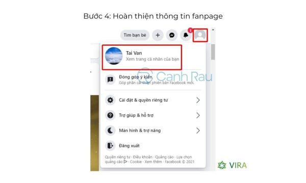 Bước 4: Hoàn thiện thông tin fanpage