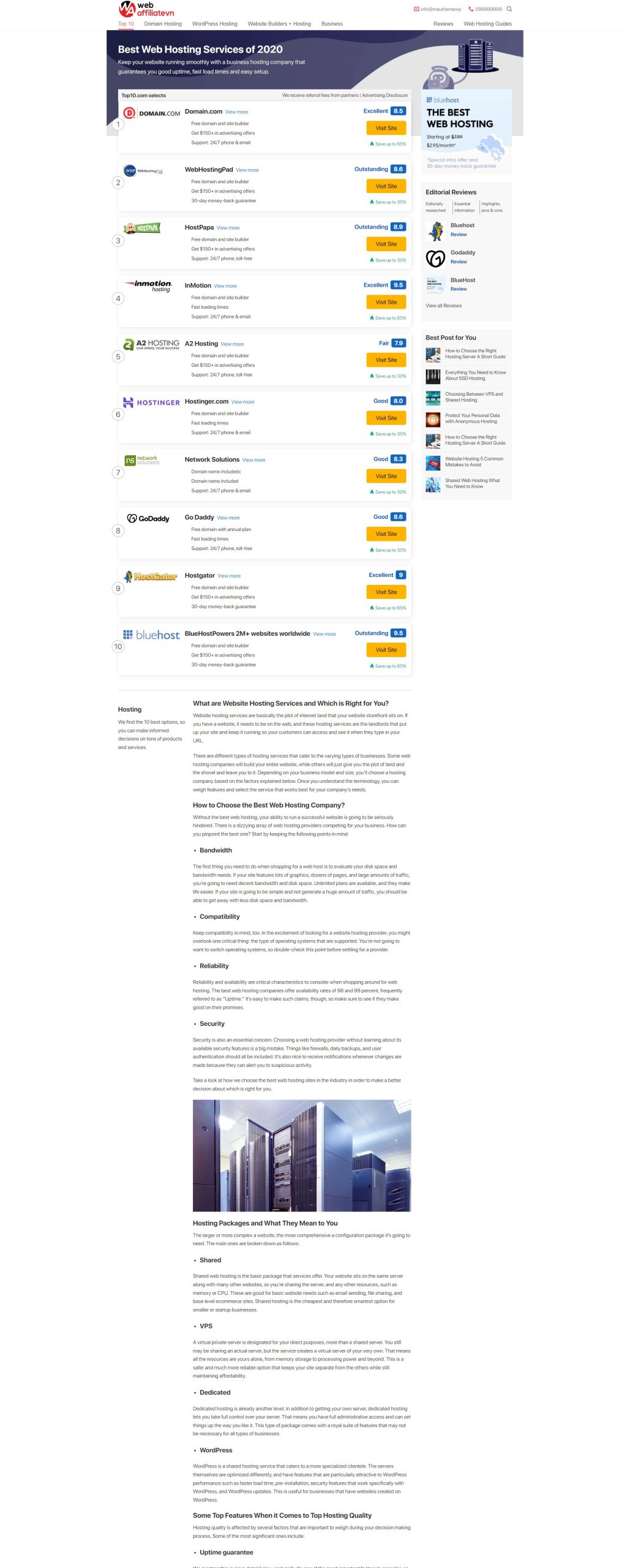 V1009 – Web Affiliate bán domain hosting