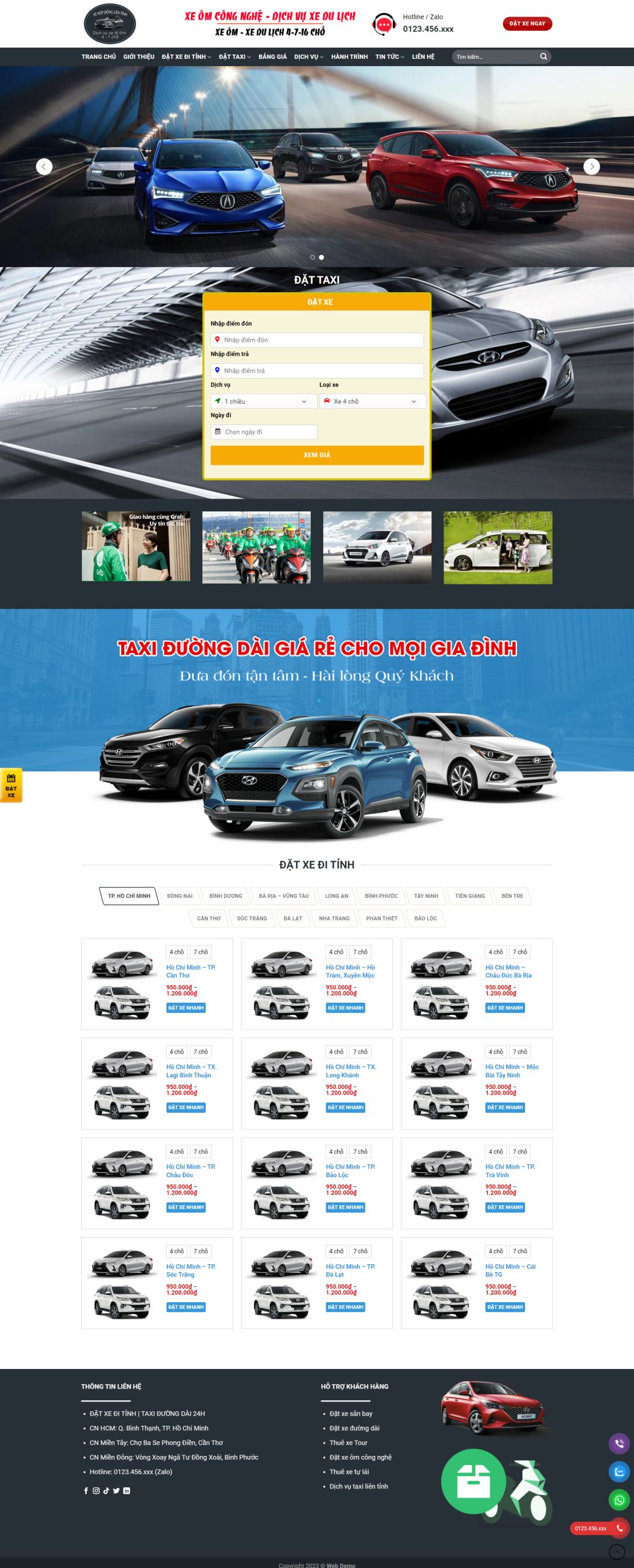 V1776 – Web Taxi 4 có tính phí tự động chuẩn đẹp