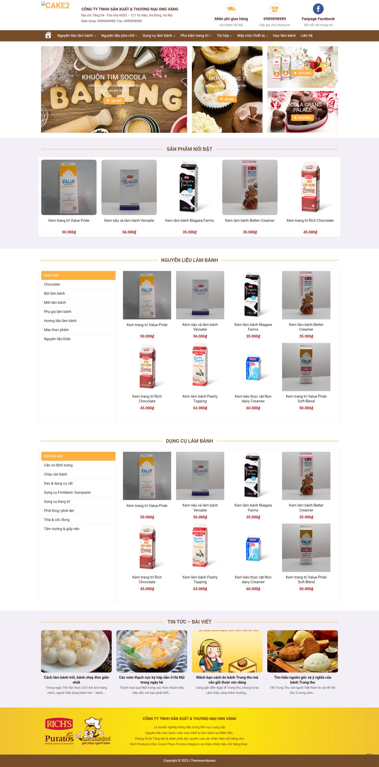 V1723 – Web shop nguyên liệu làm bánh 2