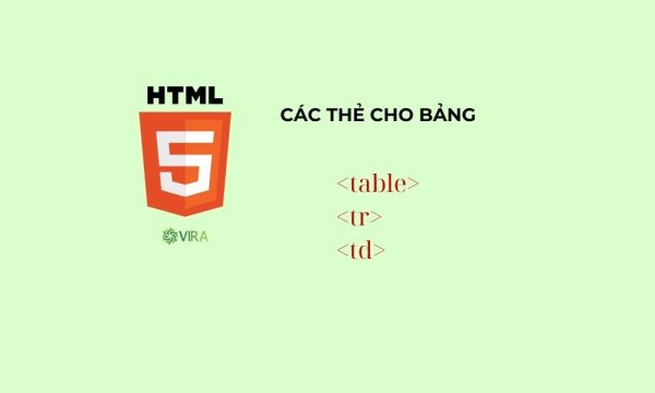 Các thẻ cho bảng