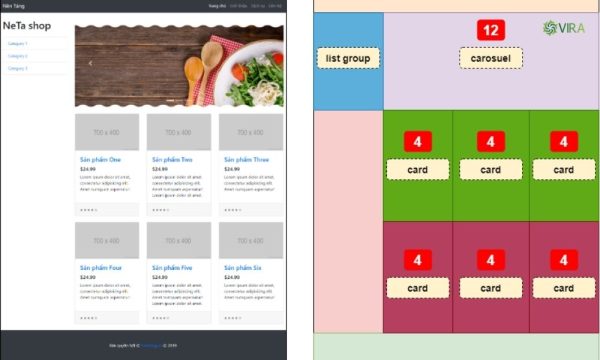 Dựng layout cho trang trên website bằng HTML