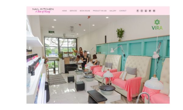 Mẫu thiết kế web nails: Nail Kitchen