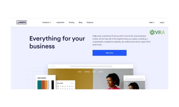 Phần mềm thiết kế website free: Jimdo