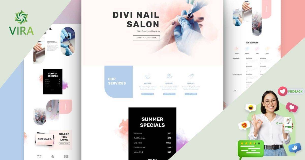 Thiết kế website tiệm nail đẹp, chuyên nghiệp